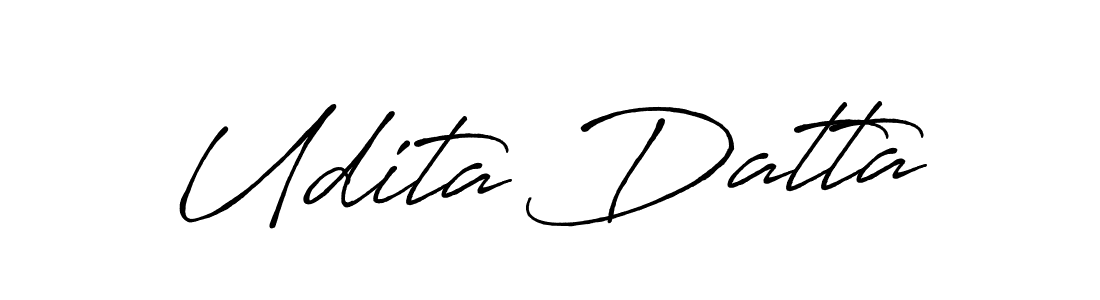How to make Udita Datta name signature. Use Antro_Vectra_Bolder style for creating short signs online. This is the latest handwritten sign. Udita Datta signature style 7 images and pictures png