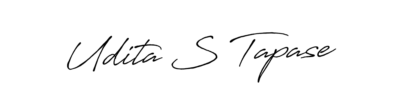 Also we have Udita S Tapase name is the best signature style. Create professional handwritten signature collection using Antro_Vectra_Bolder autograph style. Udita S Tapase signature style 7 images and pictures png