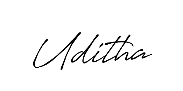 How to make Uditha name signature. Use Antro_Vectra_Bolder style for creating short signs online. This is the latest handwritten sign. Uditha signature style 7 images and pictures png