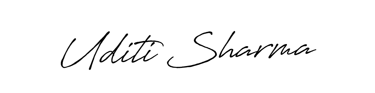 Use a signature maker to create a handwritten signature online. With this signature software, you can design (Antro_Vectra_Bolder) your own signature for name Uditi Sharma. Uditi Sharma signature style 7 images and pictures png