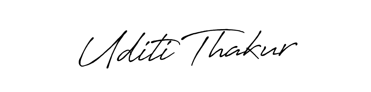 Create a beautiful signature design for name Uditi Thakur. With this signature (Antro_Vectra_Bolder) fonts, you can make a handwritten signature for free. Uditi Thakur signature style 7 images and pictures png