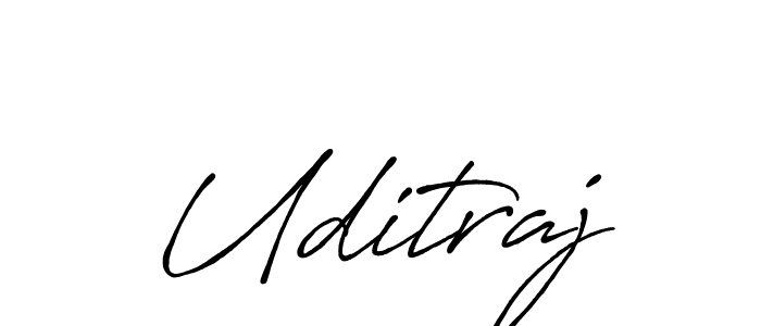 Uditraj stylish signature style. Best Handwritten Sign (Antro_Vectra_Bolder) for my name. Handwritten Signature Collection Ideas for my name Uditraj. Uditraj signature style 7 images and pictures png