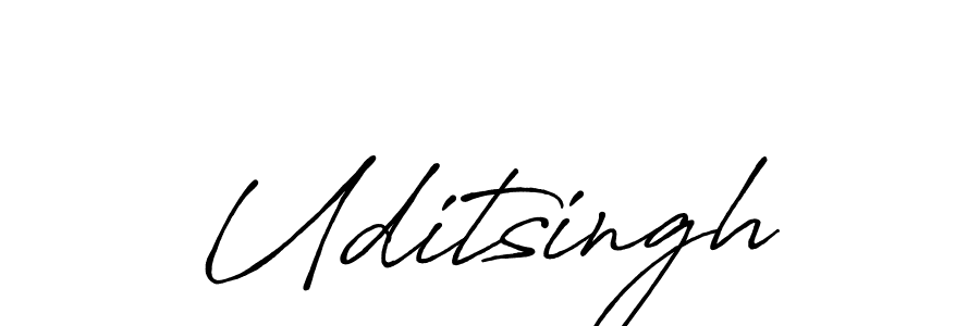 Use a signature maker to create a handwritten signature online. With this signature software, you can design (Antro_Vectra_Bolder) your own signature for name Uditsingh. Uditsingh signature style 7 images and pictures png