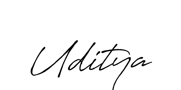 Also we have Uditya name is the best signature style. Create professional handwritten signature collection using Antro_Vectra_Bolder autograph style. Uditya signature style 7 images and pictures png