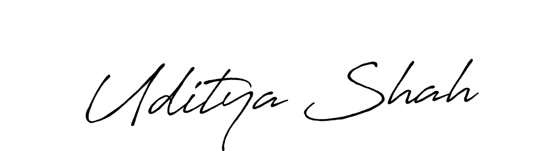 You should practise on your own different ways (Antro_Vectra_Bolder) to write your name (Uditya Shah) in signature. don't let someone else do it for you. Uditya Shah signature style 7 images and pictures png
