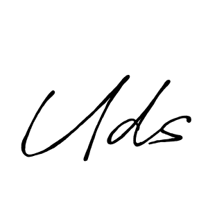Design your own signature with our free online signature maker. With this signature software, you can create a handwritten (Antro_Vectra_Bolder) signature for name Uds. Uds signature style 7 images and pictures png