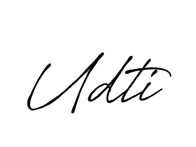 How to make Udti name signature. Use Antro_Vectra_Bolder style for creating short signs online. This is the latest handwritten sign. Udti signature style 7 images and pictures png