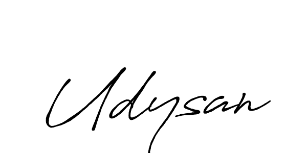 Create a beautiful signature design for name Udysan. With this signature (Antro_Vectra_Bolder) fonts, you can make a handwritten signature for free. Udysan signature style 7 images and pictures png
