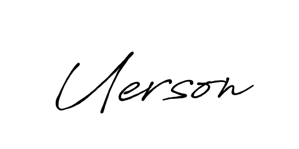 Similarly Antro_Vectra_Bolder is the best handwritten signature design. Signature creator online .You can use it as an online autograph creator for name Uerson. Uerson signature style 7 images and pictures png