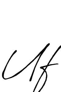 Uf stylish signature style. Best Handwritten Sign (Antro_Vectra_Bolder) for my name. Handwritten Signature Collection Ideas for my name Uf. Uf signature style 7 images and pictures png