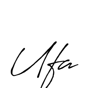 Make a beautiful signature design for name Ufa. With this signature (Antro_Vectra_Bolder) style, you can create a handwritten signature for free. Ufa signature style 7 images and pictures png