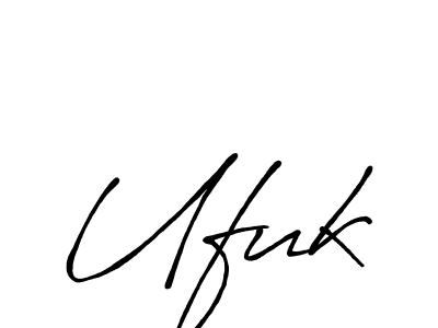 How to make Ufuk signature? Antro_Vectra_Bolder is a professional autograph style. Create handwritten signature for Ufuk name. Ufuk signature style 7 images and pictures png