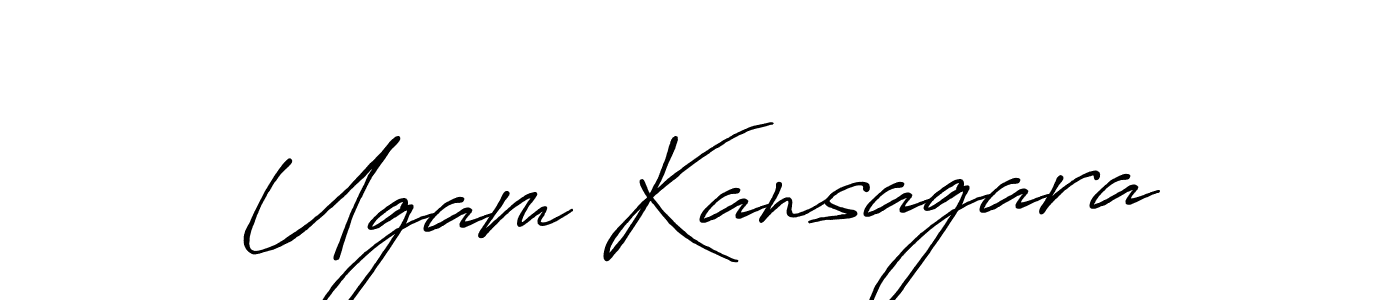 Also we have Ugam Kansagara name is the best signature style. Create professional handwritten signature collection using Antro_Vectra_Bolder autograph style. Ugam Kansagara signature style 7 images and pictures png