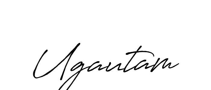 You should practise on your own different ways (Antro_Vectra_Bolder) to write your name (Ugautam) in signature. don't let someone else do it for you. Ugautam signature style 7 images and pictures png