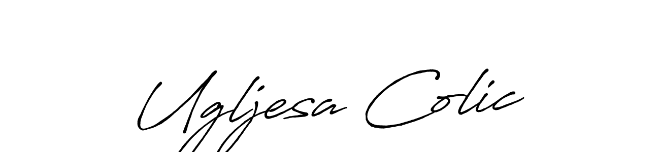 How to Draw Ugljesa Colic signature style? Antro_Vectra_Bolder is a latest design signature styles for name Ugljesa Colic. Ugljesa Colic signature style 7 images and pictures png