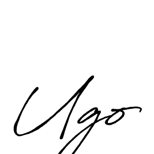 Create a beautiful signature design for name Ugo. With this signature (Antro_Vectra_Bolder) fonts, you can make a handwritten signature for free. Ugo signature style 7 images and pictures png