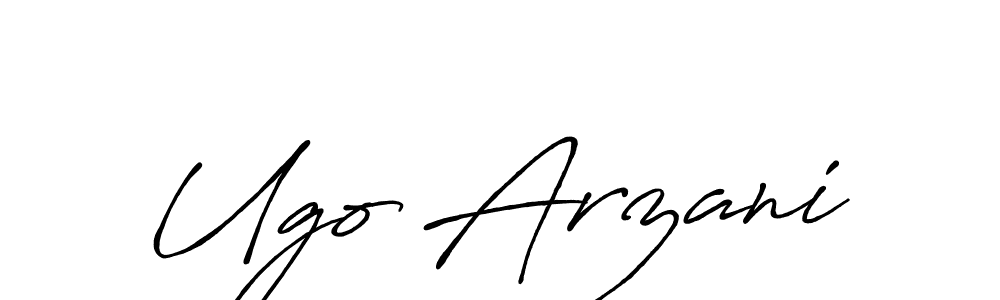 Design your own signature with our free online signature maker. With this signature software, you can create a handwritten (Antro_Vectra_Bolder) signature for name Ugo Arzani. Ugo Arzani signature style 7 images and pictures png