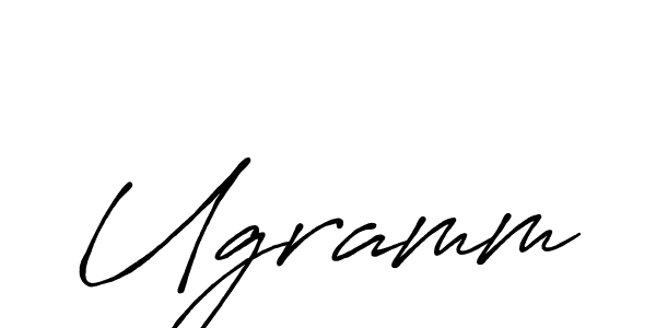 How to make Ugramm signature? Antro_Vectra_Bolder is a professional autograph style. Create handwritten signature for Ugramm name. Ugramm signature style 7 images and pictures png