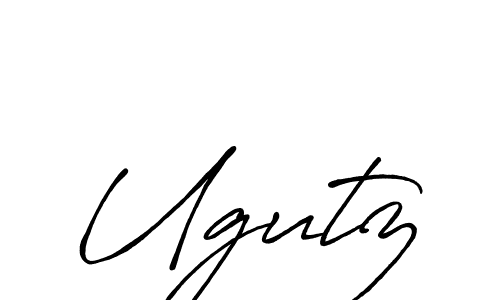 Make a beautiful signature design for name Ugutz. With this signature (Antro_Vectra_Bolder) style, you can create a handwritten signature for free. Ugutz signature style 7 images and pictures png