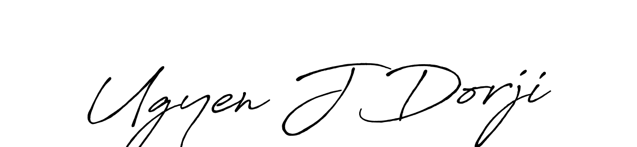 Make a beautiful signature design for name Ugyen J Dorji. With this signature (Antro_Vectra_Bolder) style, you can create a handwritten signature for free. Ugyen J Dorji signature style 7 images and pictures png