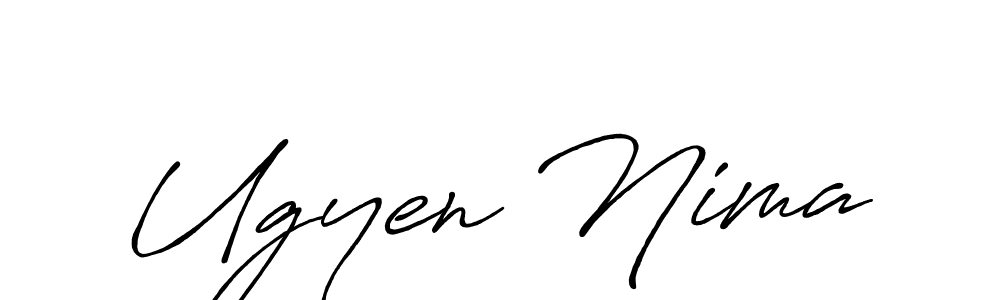 Create a beautiful signature design for name Ugyen Nima. With this signature (Antro_Vectra_Bolder) fonts, you can make a handwritten signature for free. Ugyen Nima signature style 7 images and pictures png