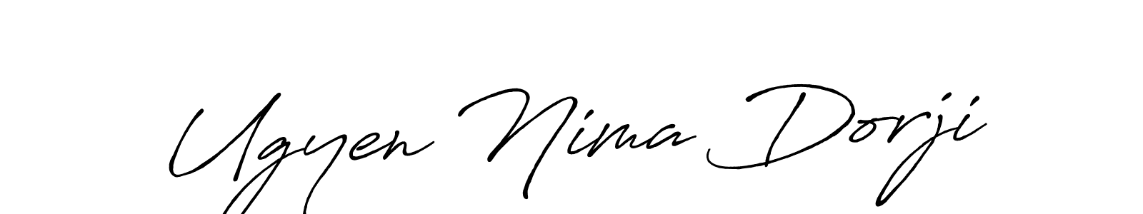 Also we have Ugyen Nima Dorji name is the best signature style. Create professional handwritten signature collection using Antro_Vectra_Bolder autograph style. Ugyen Nima Dorji signature style 7 images and pictures png