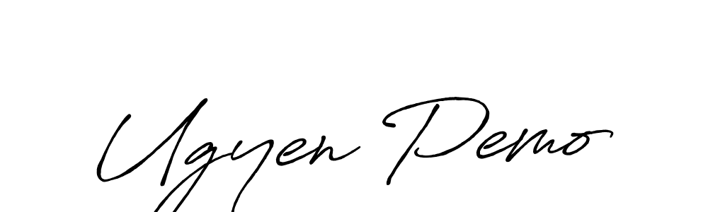 Antro_Vectra_Bolder is a professional signature style that is perfect for those who want to add a touch of class to their signature. It is also a great choice for those who want to make their signature more unique. Get Ugyen Pemo name to fancy signature for free. Ugyen Pemo signature style 7 images and pictures png