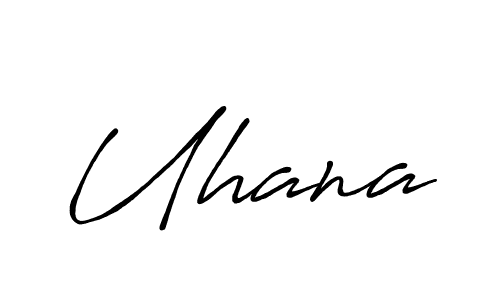 How to make Uhana name signature. Use Antro_Vectra_Bolder style for creating short signs online. This is the latest handwritten sign. Uhana signature style 7 images and pictures png