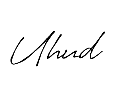 Uhud stylish signature style. Best Handwritten Sign (Antro_Vectra_Bolder) for my name. Handwritten Signature Collection Ideas for my name Uhud. Uhud signature style 7 images and pictures png