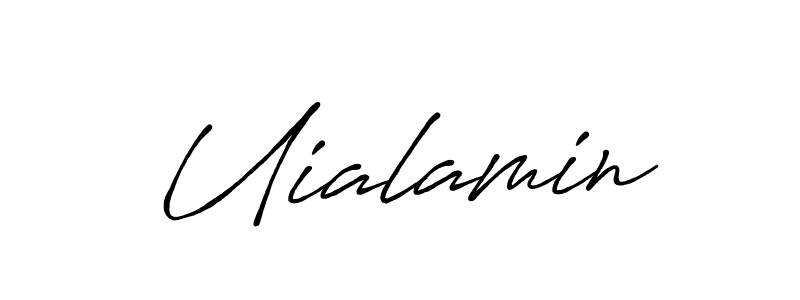 Design your own signature with our free online signature maker. With this signature software, you can create a handwritten (Antro_Vectra_Bolder) signature for name Uialamin. Uialamin signature style 7 images and pictures png