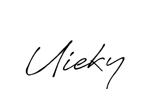 Use a signature maker to create a handwritten signature online. With this signature software, you can design (Antro_Vectra_Bolder) your own signature for name Uieky. Uieky signature style 7 images and pictures png