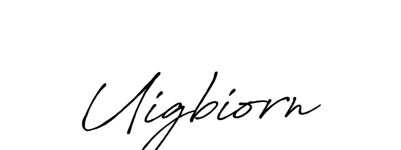 Uigbiorn stylish signature style. Best Handwritten Sign (Antro_Vectra_Bolder) for my name. Handwritten Signature Collection Ideas for my name Uigbiorn. Uigbiorn signature style 7 images and pictures png