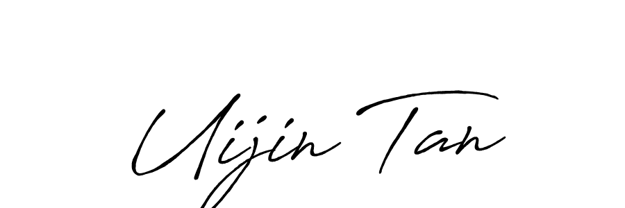 Create a beautiful signature design for name Uijin Tan. With this signature (Antro_Vectra_Bolder) fonts, you can make a handwritten signature for free. Uijin Tan signature style 7 images and pictures png