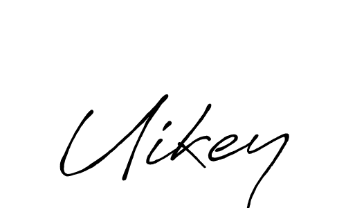 Use a signature maker to create a handwritten signature online. With this signature software, you can design (Antro_Vectra_Bolder) your own signature for name Uikey. Uikey signature style 7 images and pictures png