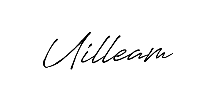 Make a beautiful signature design for name Uilleam. With this signature (Antro_Vectra_Bolder) style, you can create a handwritten signature for free. Uilleam signature style 7 images and pictures png
