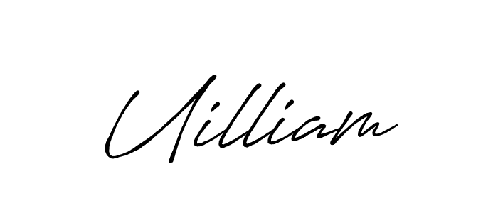 Similarly Antro_Vectra_Bolder is the best handwritten signature design. Signature creator online .You can use it as an online autograph creator for name Uilliam. Uilliam signature style 7 images and pictures png