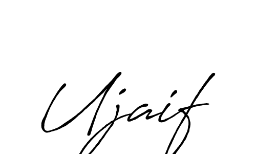 How to make Ujaif name signature. Use Antro_Vectra_Bolder style for creating short signs online. This is the latest handwritten sign. Ujaif signature style 7 images and pictures png