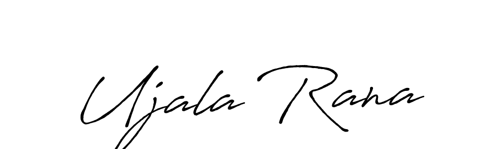 Create a beautiful signature design for name Ujala Rana. With this signature (Antro_Vectra_Bolder) fonts, you can make a handwritten signature for free. Ujala Rana signature style 7 images and pictures png