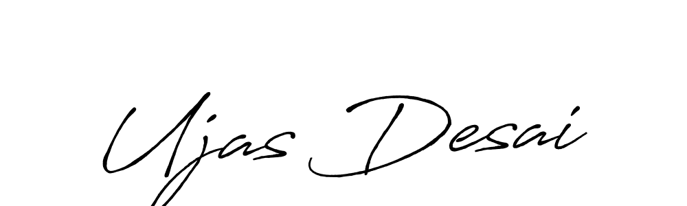 if you are searching for the best signature style for your name Ujas Desai. so please give up your signature search. here we have designed multiple signature styles  using Antro_Vectra_Bolder. Ujas Desai signature style 7 images and pictures png