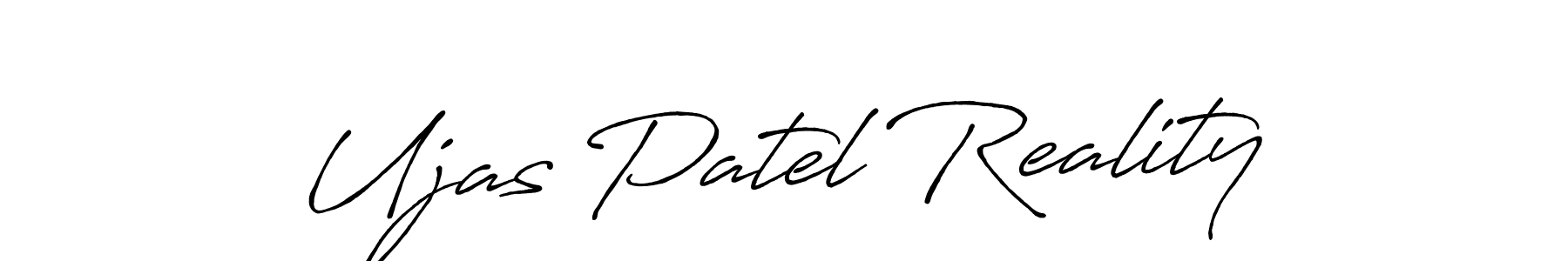 How to make Ujas Patel Reality name signature. Use Antro_Vectra_Bolder style for creating short signs online. This is the latest handwritten sign. Ujas Patel Reality signature style 7 images and pictures png