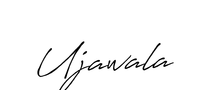 Ujawala stylish signature style. Best Handwritten Sign (Antro_Vectra_Bolder) for my name. Handwritten Signature Collection Ideas for my name Ujawala. Ujawala signature style 7 images and pictures png