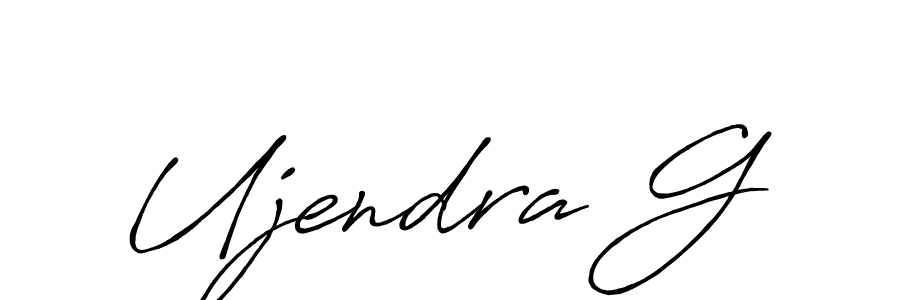 How to make Ujendra G signature? Antro_Vectra_Bolder is a professional autograph style. Create handwritten signature for Ujendra G name. Ujendra G signature style 7 images and pictures png