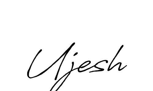if you are searching for the best signature style for your name Ujesh. so please give up your signature search. here we have designed multiple signature styles  using Antro_Vectra_Bolder. Ujesh signature style 7 images and pictures png
