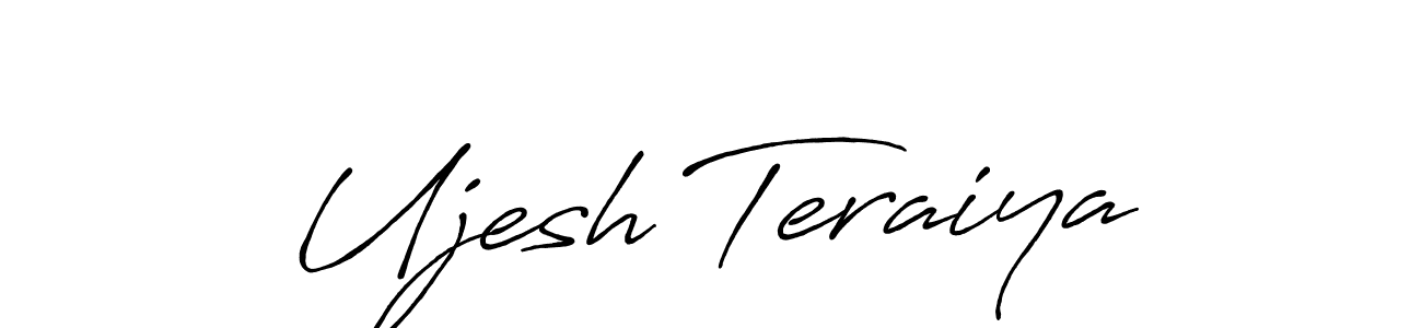 Here are the top 10 professional signature styles for the name Ujesh Teraiya. These are the best autograph styles you can use for your name. Ujesh Teraiya signature style 7 images and pictures png