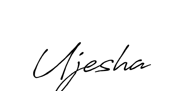 How to make Ujesha signature? Antro_Vectra_Bolder is a professional autograph style. Create handwritten signature for Ujesha name. Ujesha signature style 7 images and pictures png