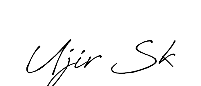 Create a beautiful signature design for name Ujir Sk. With this signature (Antro_Vectra_Bolder) fonts, you can make a handwritten signature for free. Ujir Sk signature style 7 images and pictures png