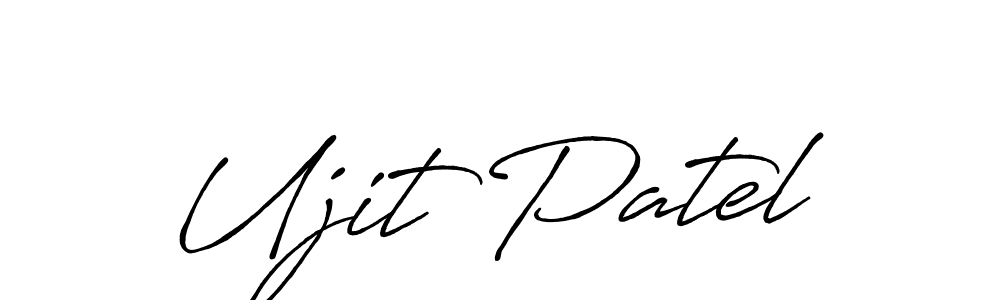 Ujit Patel stylish signature style. Best Handwritten Sign (Antro_Vectra_Bolder) for my name. Handwritten Signature Collection Ideas for my name Ujit Patel. Ujit Patel signature style 7 images and pictures png