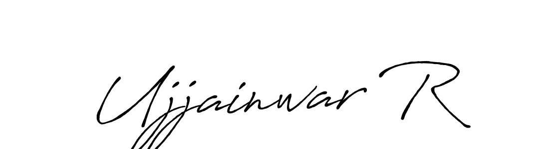 You should practise on your own different ways (Antro_Vectra_Bolder) to write your name (Ujjainwar R) in signature. don't let someone else do it for you. Ujjainwar R signature style 7 images and pictures png