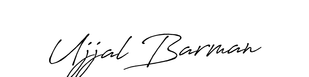 How to make Ujjal Barman name signature. Use Antro_Vectra_Bolder style for creating short signs online. This is the latest handwritten sign. Ujjal Barman signature style 7 images and pictures png