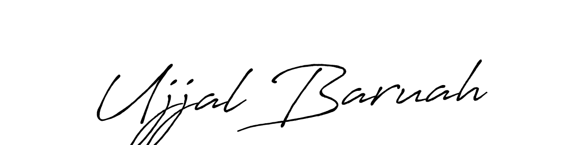 Ujjal Baruah stylish signature style. Best Handwritten Sign (Antro_Vectra_Bolder) for my name. Handwritten Signature Collection Ideas for my name Ujjal Baruah. Ujjal Baruah signature style 7 images and pictures png